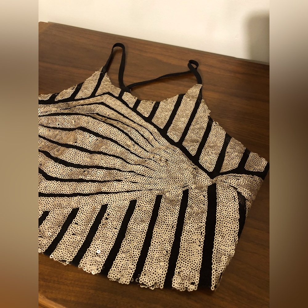 Large sequined crop top
